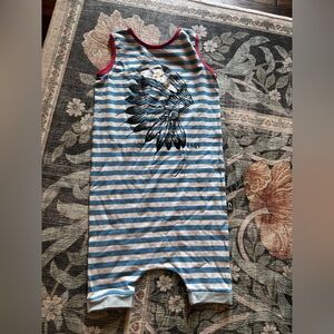 Rags to Raches Striped Chief Romper